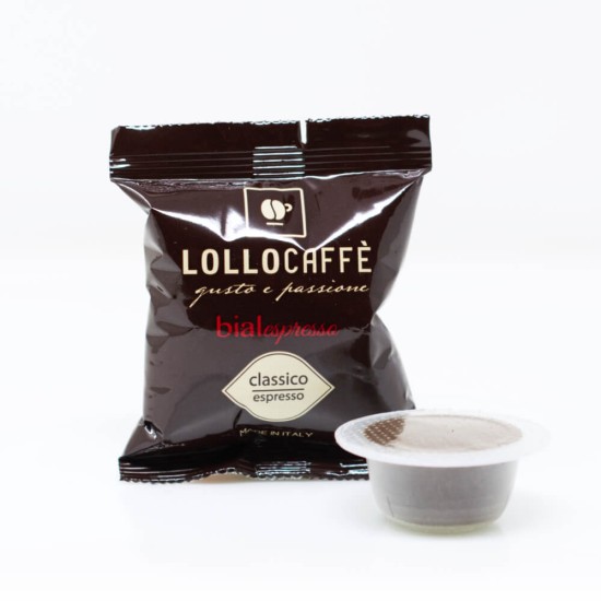 100 capsule Lollo Caffè BialEspresso miscela Classico