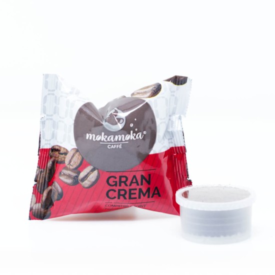 100 capsule MokaMokaCaffè miscela Gran Crema